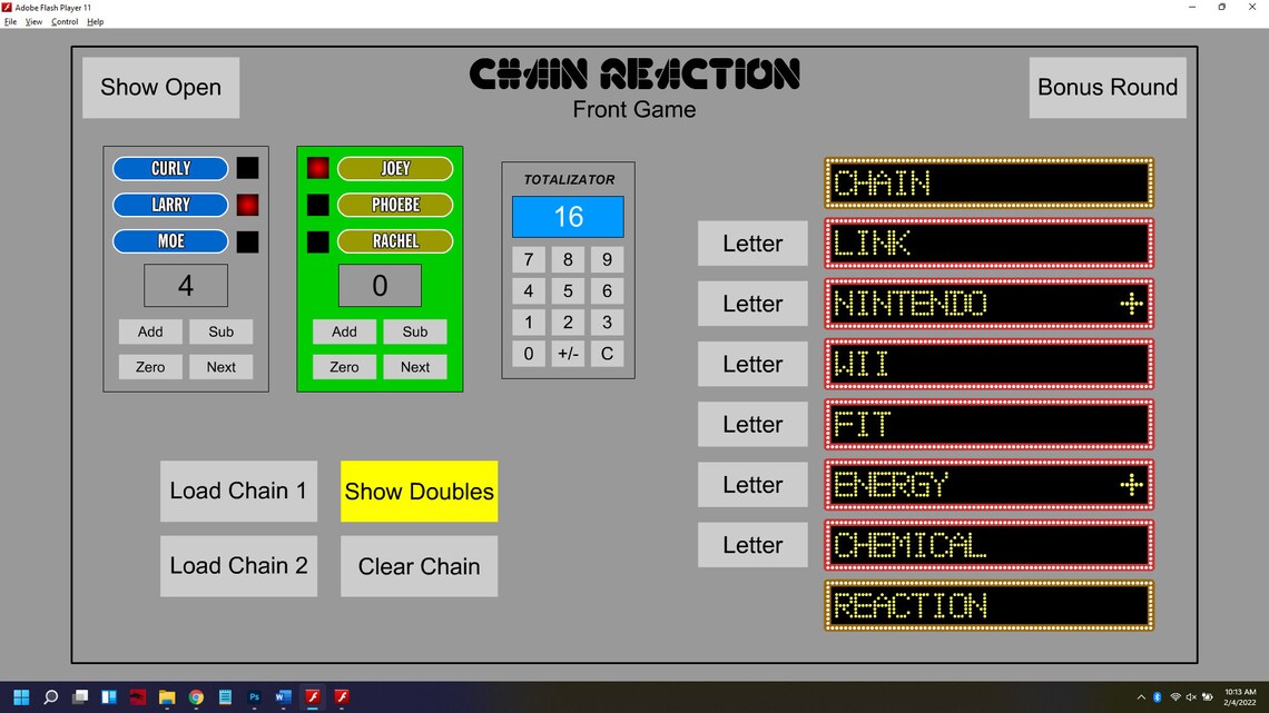 Chain Reaction Game Show Software Etsy
