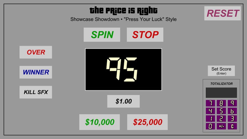Showdown Text Price is Right: