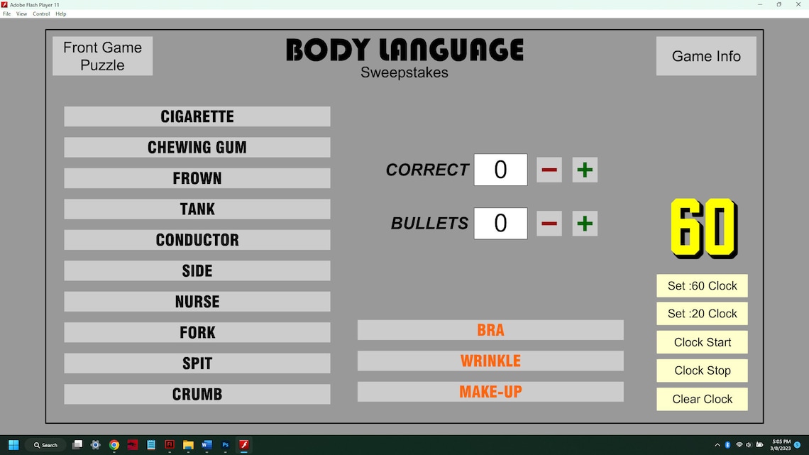 Body Language Game Show Software Etsy