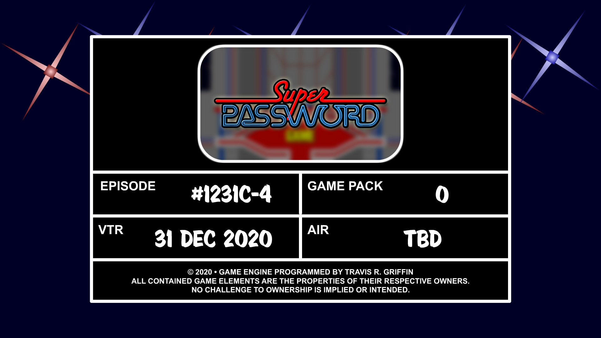 Super Password Game Show Software Etsy