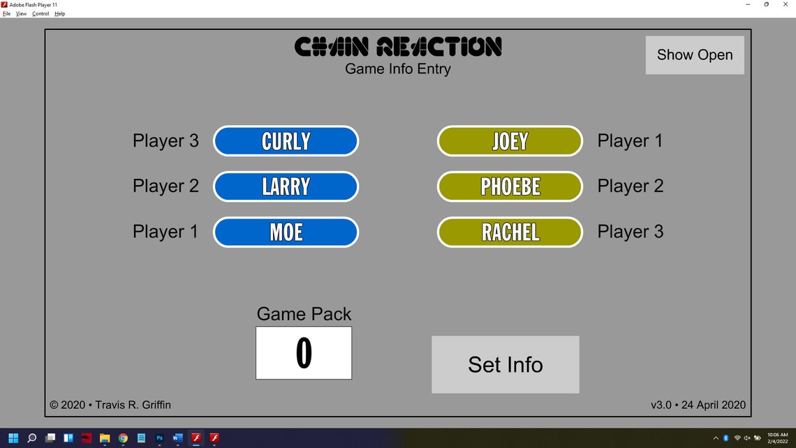Chain Reaction Game Show Software Etsy