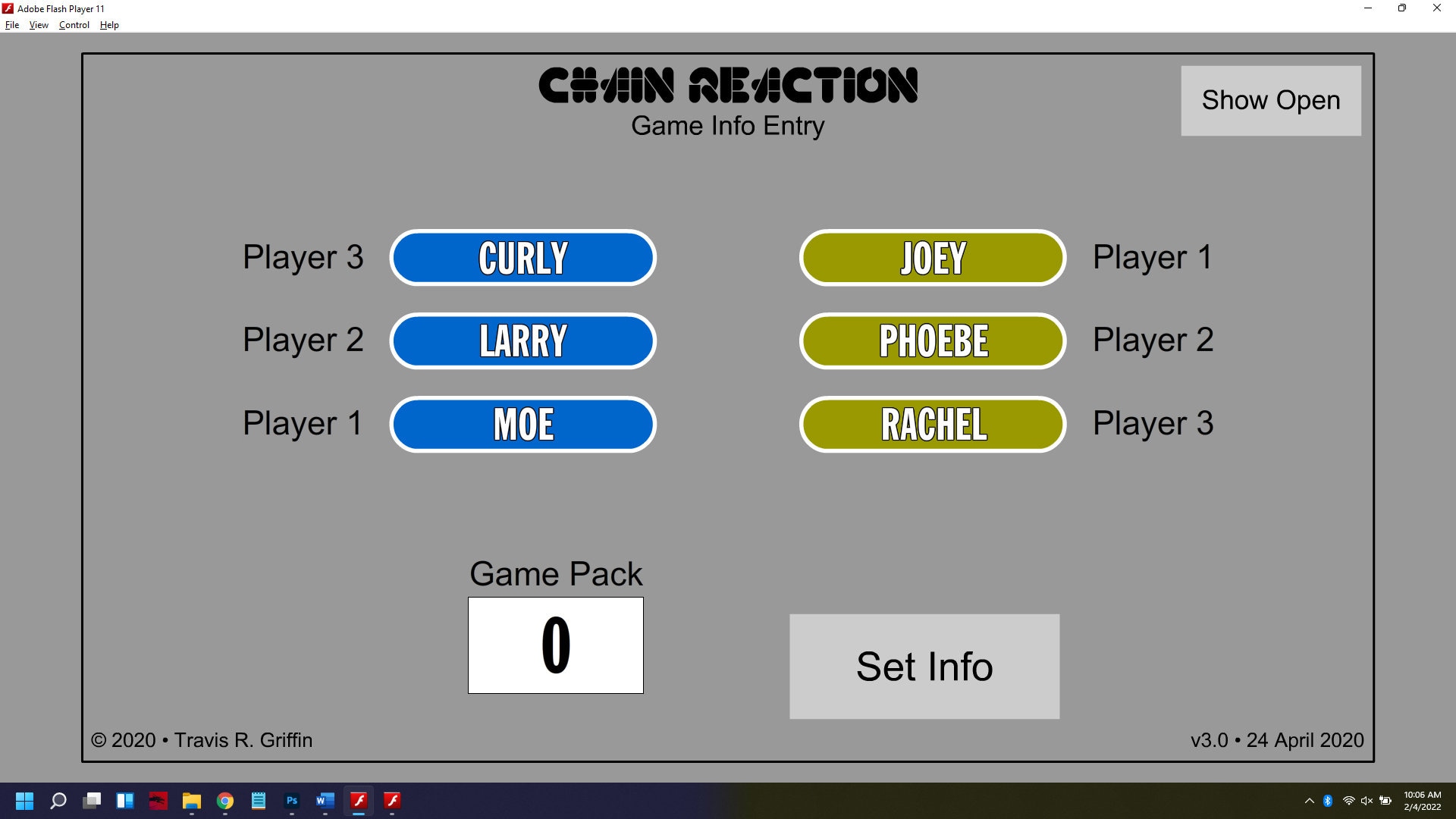 Chain Reaction Game Show Software
