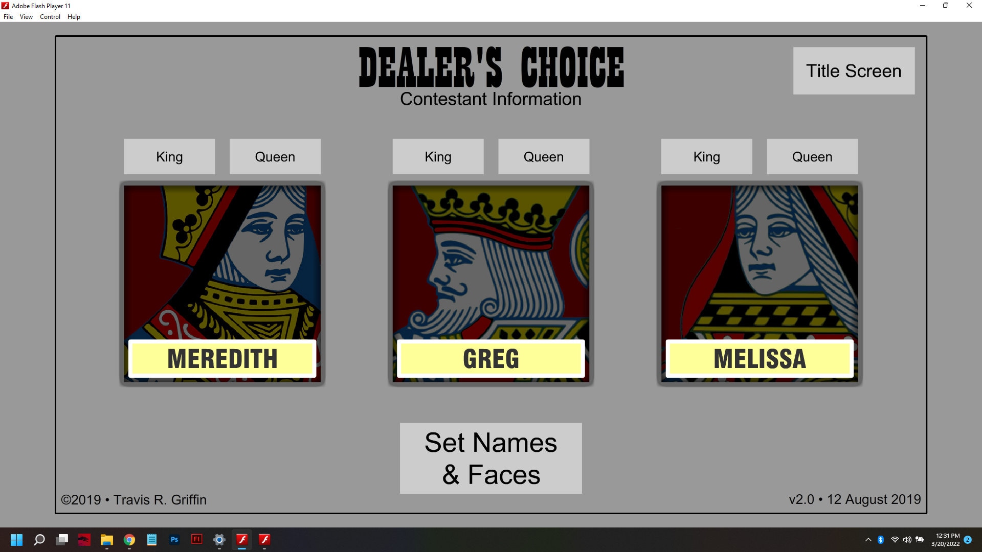 Dealer's Choice Game Show Software Etsy