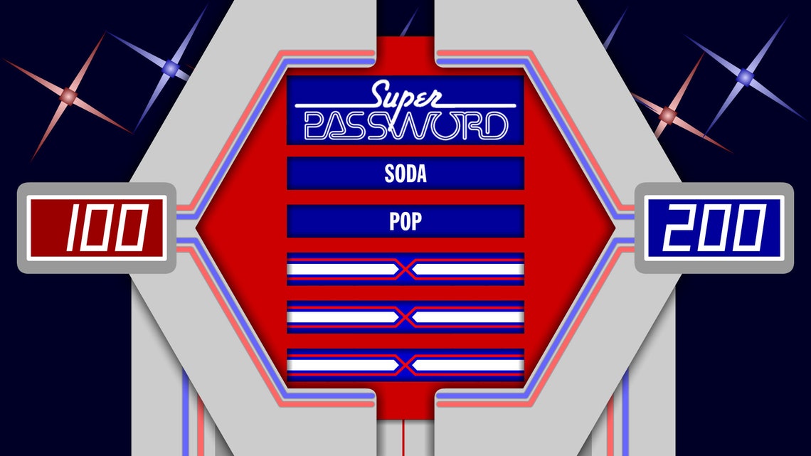 Super password game show software etsy