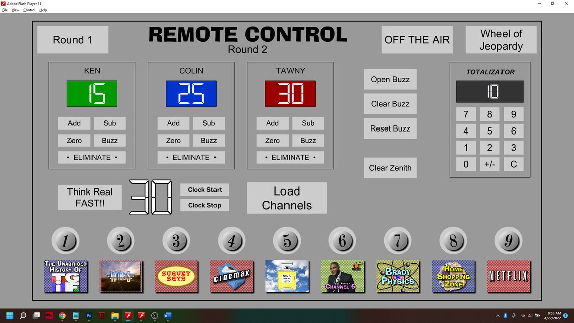 Remote Control Game Show Software Etsy