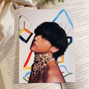BTS V Wand Kunst - BTS V Fanart Merch Raum Wand Dekor für BTS Armee und V/Taehyung Fans