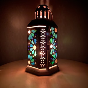 Lantern for tealight Arinna mosaic