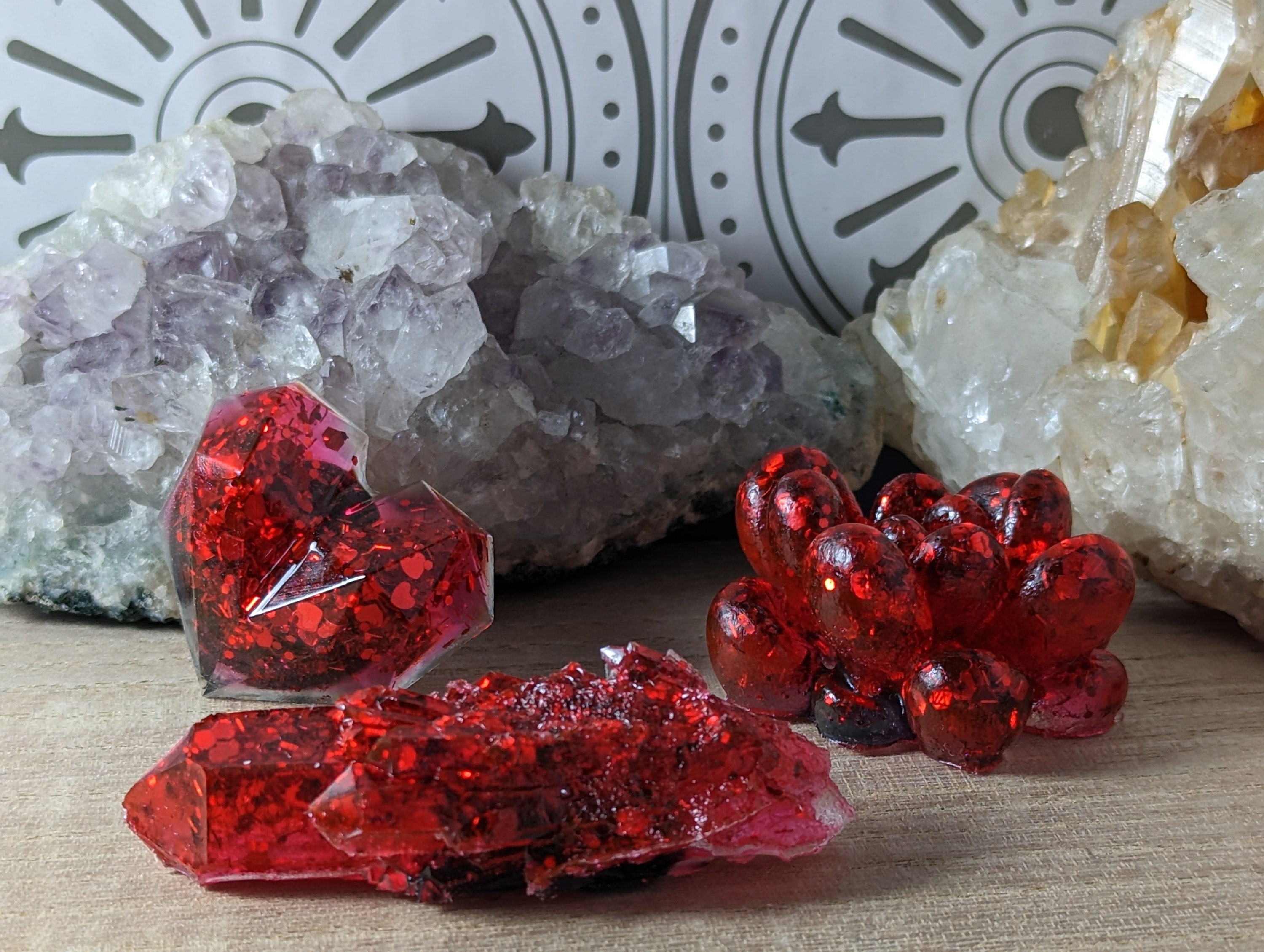Ruby Falls Magnets Ruby Glitter Magnets: Crystal, Heart & Succulent Fridge Decor - Etsy
