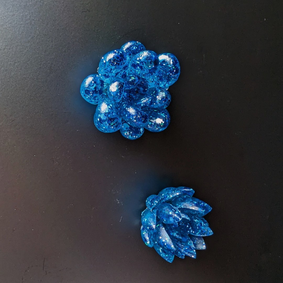 Blue Glitter Succulent Magnets: for Fridge, Locker, or Whiteboard Decor ...