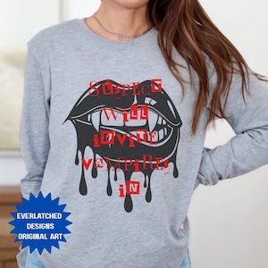 Vampire Shirt Dracula shirt Summerween Vampire shirts Halloween shirt Unhinged shirt long sleeve shirt vampire fangs macabre summerween shi