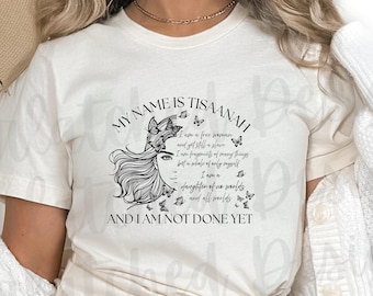 Camiseta de la Hija de Ningún Mundo Mercancía de libros con licencia oficial Camiseta de la Guerra de los Corazones Perdidos Cita de Tisaanah