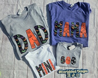 Halloween Family Shirts, Halloween Dad shirt, Halloween Mama Shirt, Kids Halloween Shirt, Bat shirt, Pumpkin shirt, Fall shirts