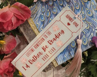 Acrylic bookmark I'd rather be reading bookmark