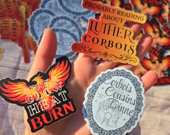 Licensed Kindred Curse Saga Stickers Spark Glow Heat Burn  Burn merch Spark of the Everflame merch bookish merch Burn of the Everflame stick
