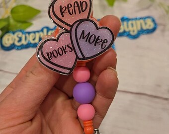 Valentine's bookish badge reel Pharmacy badge reel Nurse Badge reel Nursing badge reel nurse baby NICU nurse labor and delivery pediatrics