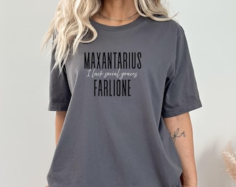 Camiseta de Maxantarius Farlione Me faltan gracias sociales Camiseta de la hija de No Worlds Guerra de los Corazones Perdidos Licencia oficial de Carissa Broadbent