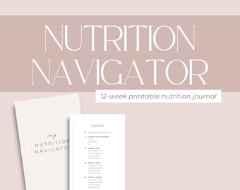 Printable Nutrition Planner and Tracker Journal: Nutrition Guide for Creating Healthy Habits | Macro Tracker - Grocery List, Recipe Planner