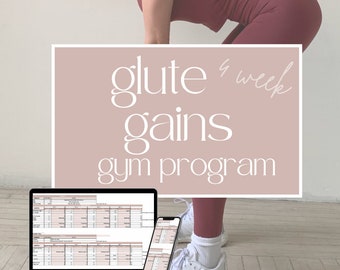 Glute Workout Plan for Women | Glute Gains Personal Training Program | 4 Week Fitness/Muscle Building/Tone Legs - Build Glutes Workout Plan