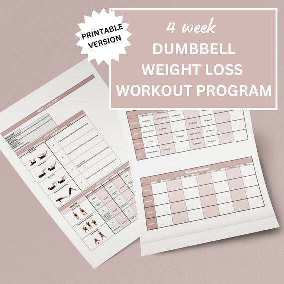 Printable Dumbbells Only Workout Program for Women 4 Week - Etsy