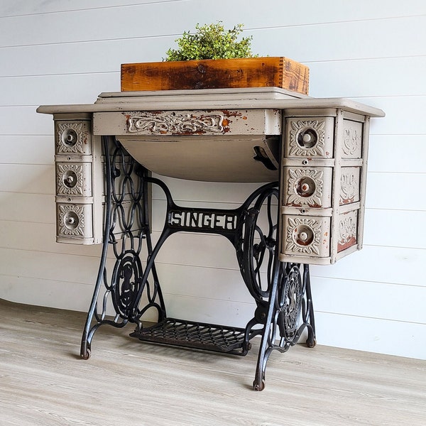 Antique Sewing Machine Table Etsy