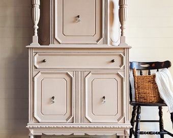 SOLD * Do Not Purchase - Refinished Jacobean 1920s Hutch - Etsy