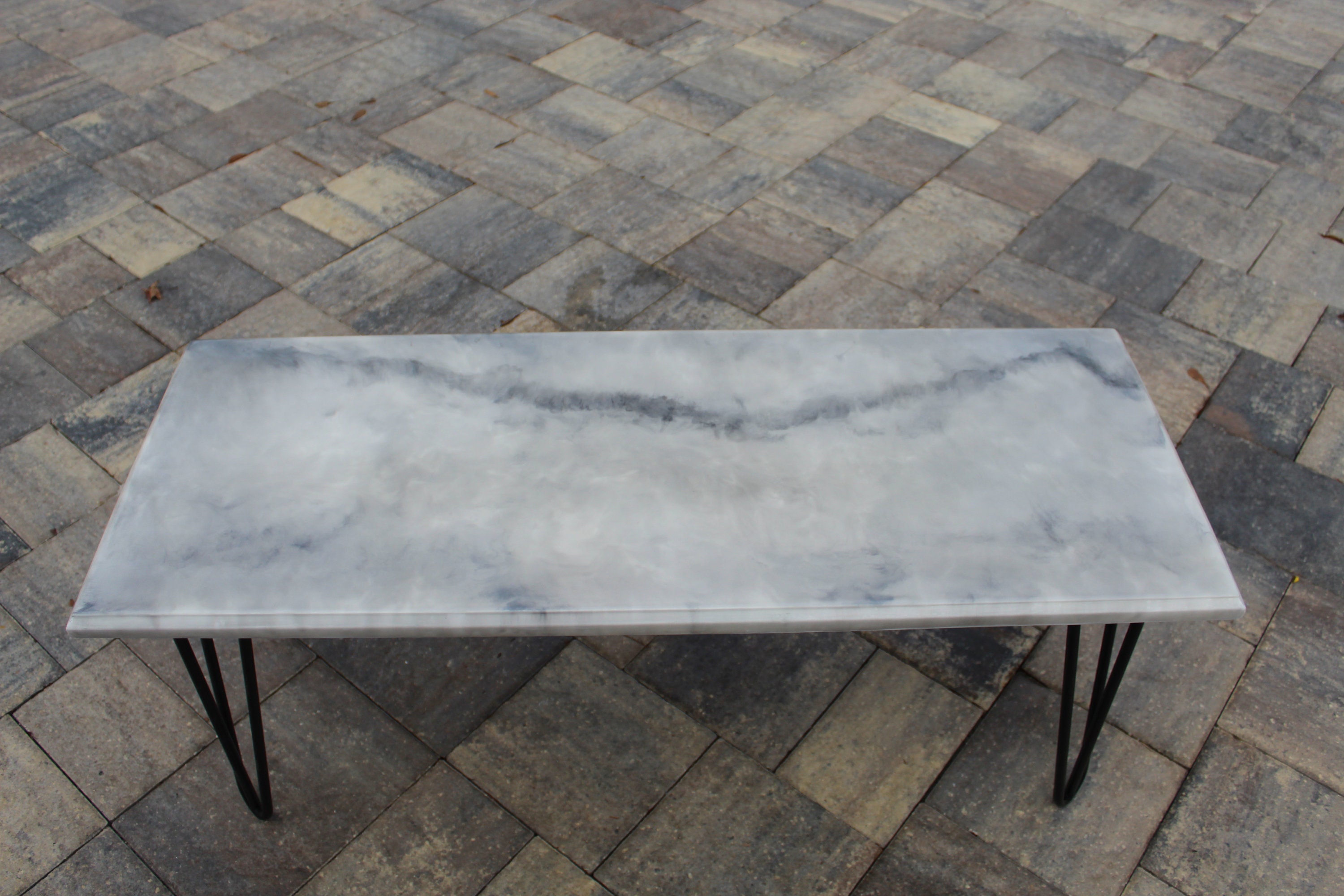 Carrera Marble Epoxy Resin Table Side Table Coffee Table - Etsy Canada