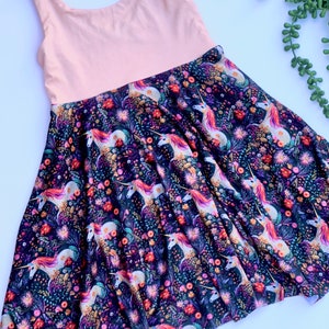 Embroidery Unicorn Twirl Dress