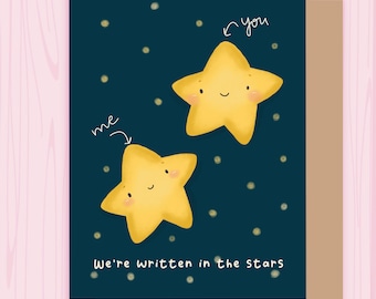 Tarjeta de aniversario personalizada, tarjeta de felicitación Estrellas en el Universo