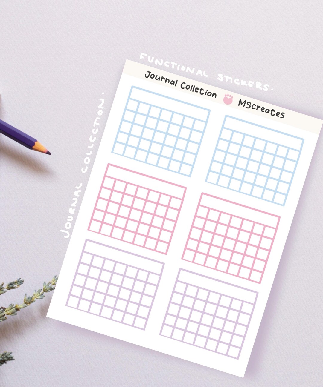 Sticker Tracker Pdf Monthly Tracker Sticker Sheet, Functional Stickers for Journal or ...