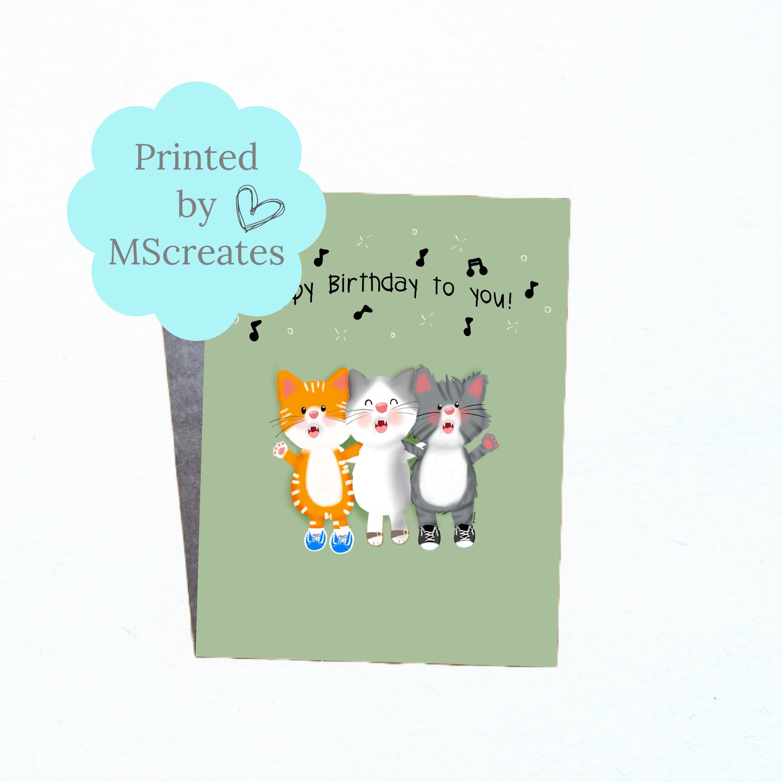 Happy Birthday Singing Cats Greeting Card Cat Trio Singing Happy Il Fullxfull.5642624133 Mjnq
