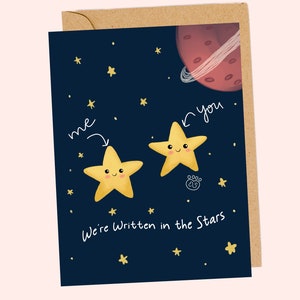 Carte de voeux d'anniversaire| Étoiles personnalisables dans l'univers|  pour petit ami, petite amie, mari ou femme