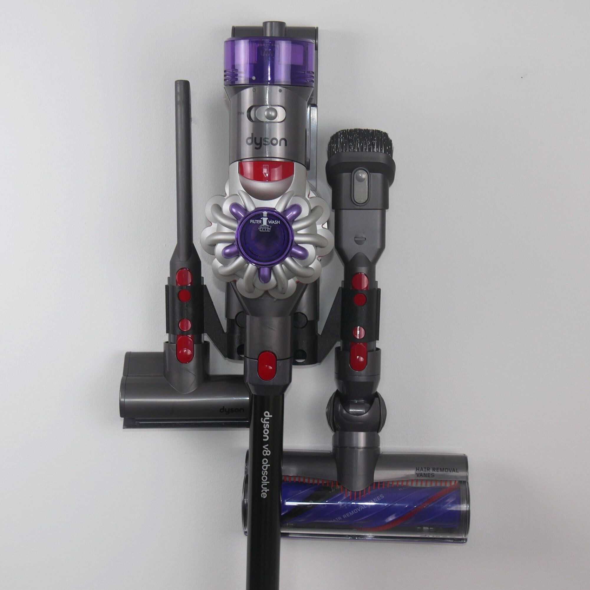 Accesorio doble Dyson | Soporte de pared para accesorios Dyson | Compatible con aspiradoras V7, V8, V10, V11, V12, V13, V14 y V15