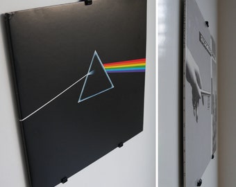 Adhesivo para estantes de discos de vinilo | Paneles de encofrado para montaje en pared sin taladrar Visualización del álbum | Estante de registro | Soporte de pared para álbum