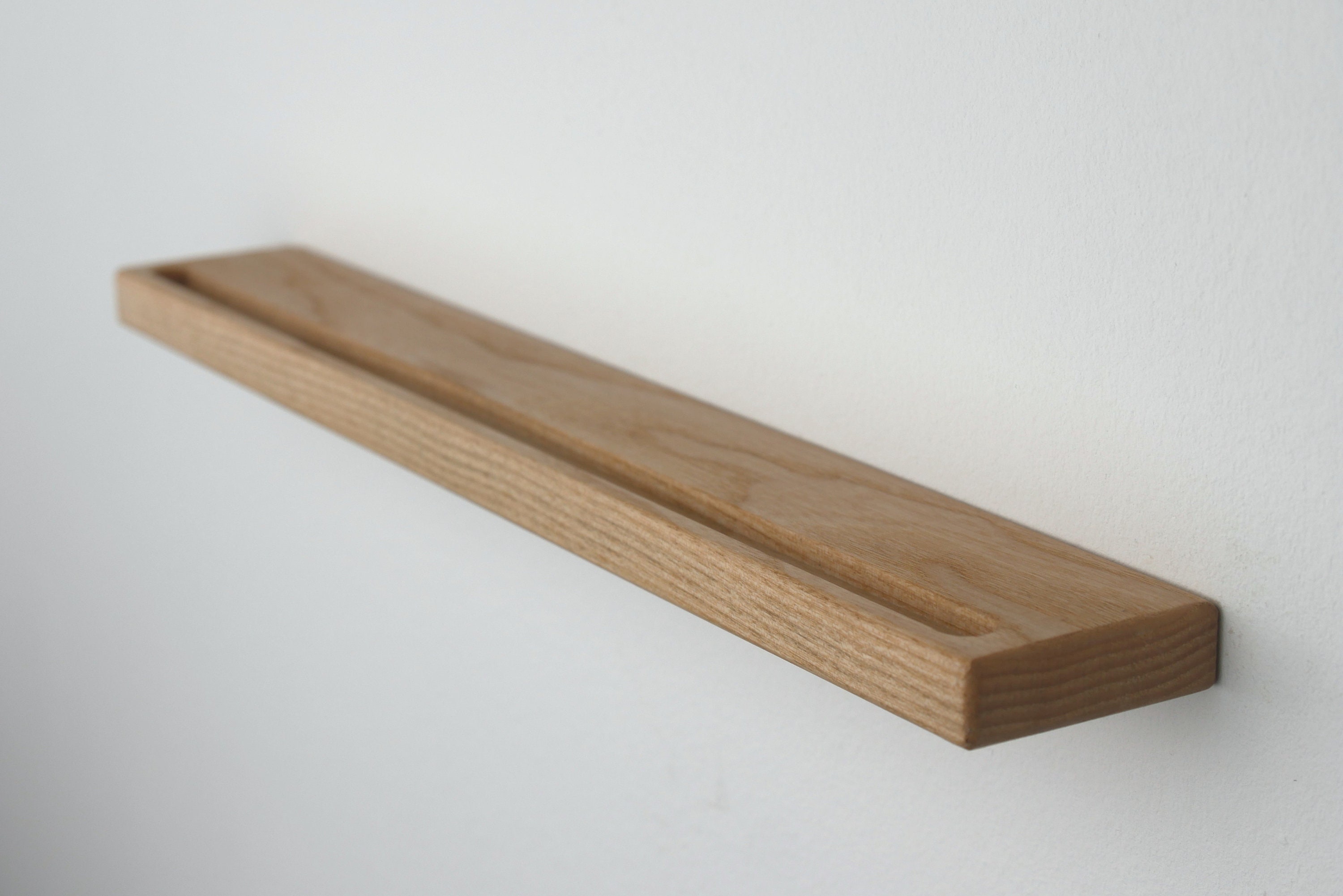 Set Da 6 Supporti Da Parete Per Vinili In Legno Massello, Mensole Eleganti 31,8x4,6x2 Cm, Per Dischi Di Ogni Dimensione, Montaggio A Parete Con Viti