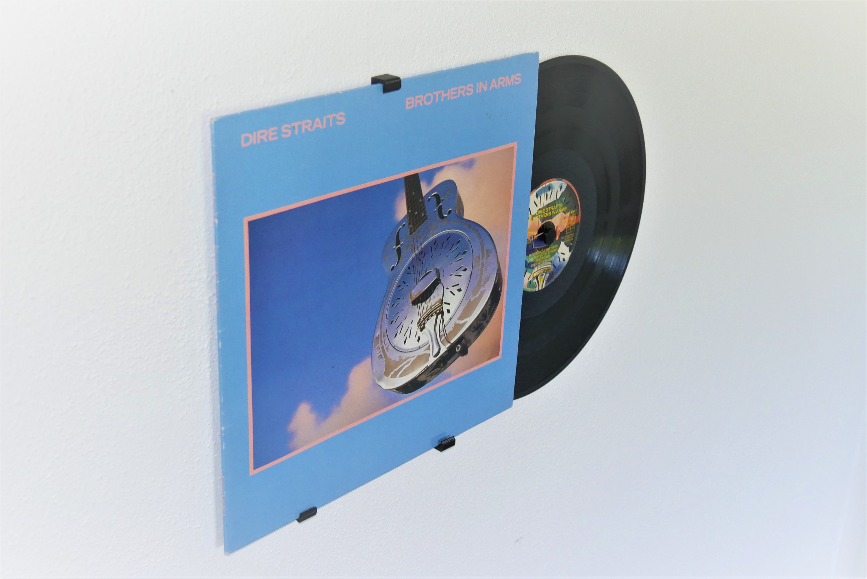 Vinyl record mounting adhesive | Shelf for records without drilling | Album display | Simply screw vinyl onto wall mount
