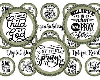 Child of God Bottle Cap Images - 1 Inch Circles (Digital Download)