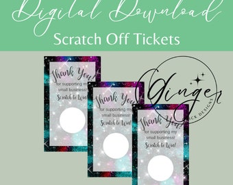 DIGITAL Scratch off cards, business supplies, scratch to win, business scratch off, scratch off ticket, scratch discount, reveal to win