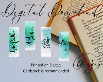 Be Mindful - digital bookmark, digital download, book lovers, reading, inspirational