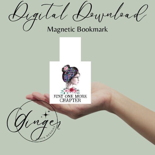 Magnetic Bookmark Instant Download, bookish merch, cute bookmarks, bookworm gift, reading bookmark, bibliophile, book accessories