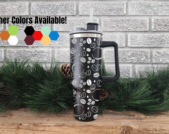 Coffee Spill Stanley Sized 40oz Tumbler Water Bottle with Handle and Straw