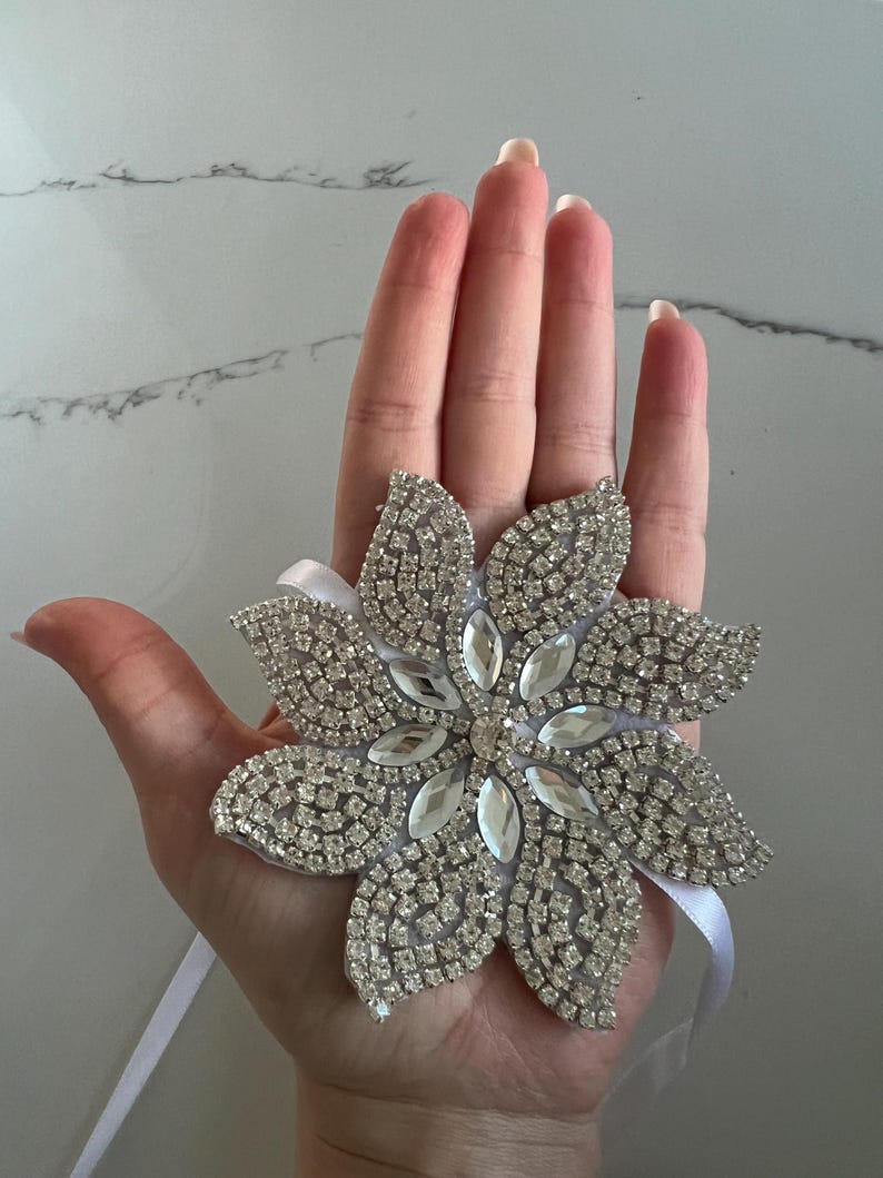 Crystal Henna Wrap – Floral Crystal Mehndi Hand, Custom Color Backing ...