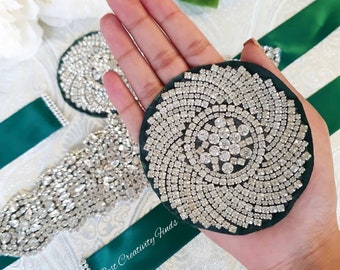 Crystal Henna Wrap, Round Mehndi Khena Pech, Custom mehndi accessories (sold individually)