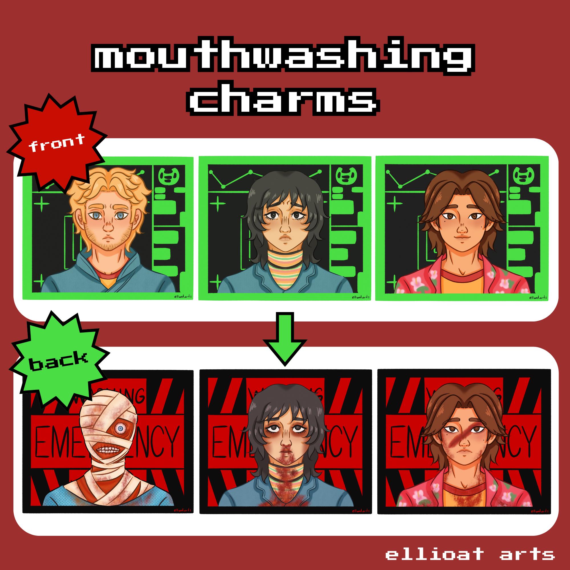 Mouthwashing Curly Anya Daisuke Swansea Jimmy Acrylic Charm - Etsy