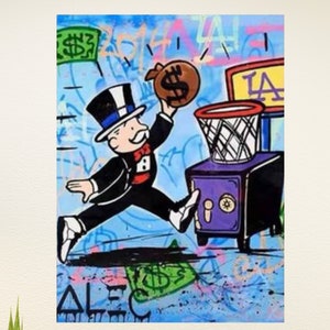 Alec Playing Basket Ball Monopoly Canvas Painting || Motivating Modern Wall Art || MOTIVATION