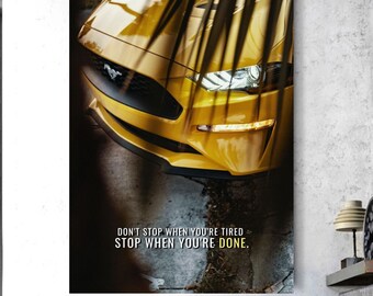 Motivational Canvas Painting: Luxury Car Wall Art