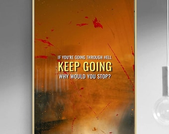 Inspirational Canvas Painting: Keep Going - Modern Wall Art