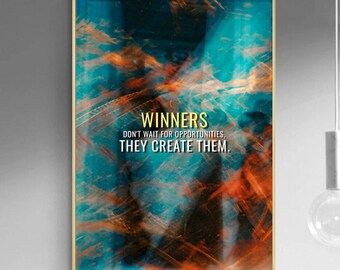 Inspirational Canvas Painting: Modern Motivation Wall Art