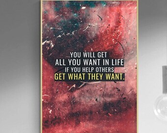HELP Others Get What They Want INSPIRATIONAL Canvas Painting || Motivating Modern Wall Art || MOTIVATION