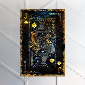 JACK Speelkaart POKER Kaarten Canvas Schilderij || Motiverende moderne kunst aan de muur || MOTIVATIE