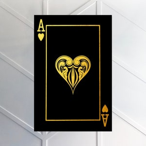 ACE Carte à jouer POKER Cartes Toile Peinture || Motiver l’art mural moderne || MOTIVATION